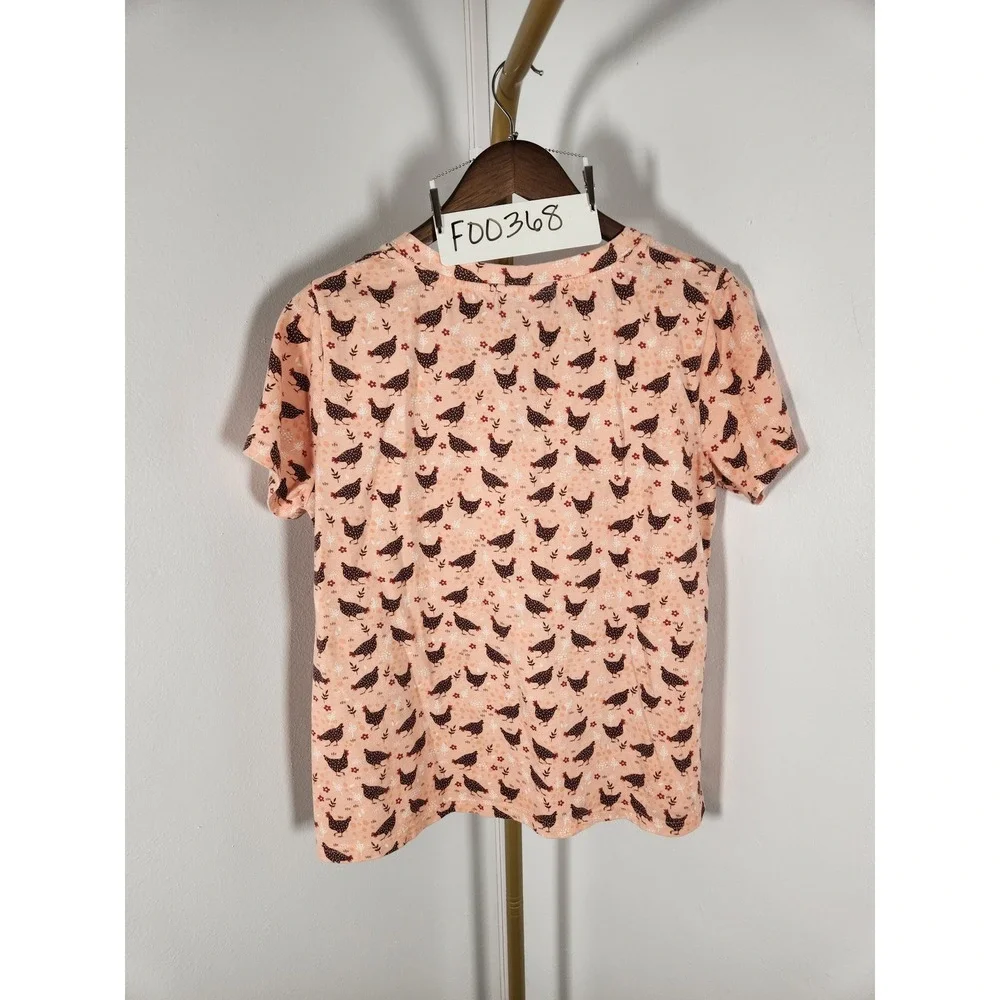 Chicken Pajamas! Catalog Favorites 100% Cotton Peach Pajama Set Size Large‎